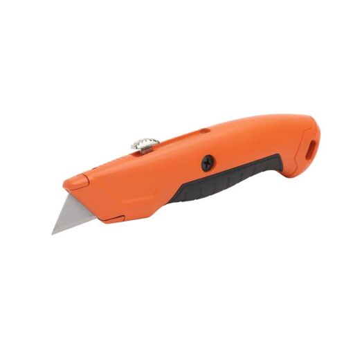 HDX 377 784 x10 Retractable Utility Knife with Rubber Handle and 3 Position Locking Blade, Metal Pack of 10