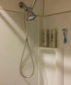 PowerSpa All-Chrome 7-Color LED Shower Head/Hand Held Shower High Pressure Twin Combo Showerhead System with Air Turbo Technology - Includes Premium Stainless Steel Hose and 3-way Water Diverter 31 41zh l RfQL