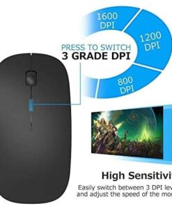 Rechargeable Wireless Mouse for MacBook Pro/ Air,Bluetooth Mouse for Laptop/PC/Mac/iPad pro/Computer black 22 41zxQp2iJLL