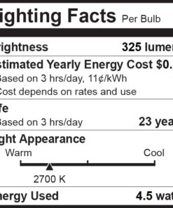 Bioluz LED 6 Pack Flame Tip Candelabra LED Bulb, Dimmable 40 Watt Chandelier Bulbs 40 (uses 4.5W) Watt E12 Base Candle Bulbs 2700K (Warm White) Indoor/Outdoor Flame Tip - 6 Pack 23 51 5LoeXrRL