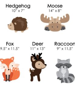 Woodland Creatures - Forest Animal Lawn Decorations - Outdoor Baby Shower or Birthday Party Yard Decorations - 10 Piece 15 51 6dMVIoiL
