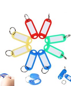 Nument Retro Bronze Large Circular Ring Metal Keychain Warehouse Hotel manage Keychains Holder Key Ring (round keychain+key label tags 20pcs) Round Keychain+key Label Tags 20pcs 10 51 7KKhoUBL