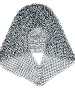 Chain Mail Haulberk Long Shirt w/ Head Coif Knight Armor SCA 6 51 CZYkAM3L