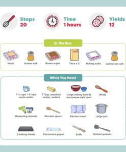 Pretzel Making Kit - Real Cooking Set for Kids Ages 5-12+ with Recipe and Ingredients - Kids Baking Set for Girls & Boys - Great Gift for Family Bonding Baketivity Kit Pretzel 20 51 DWEbfXKL