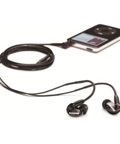 Shure SE215 PRO Wired Earbuds - Professional Sound Isolating Earphones, Clear Sound & Deep Bass, Single Dynamic MicroDriver, Secure Fit In Ear Monitor, plus Carrying Case & Fit Kit - Black (SE215-K) 3.5mm Cable 20 51 KZjwWovL