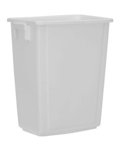 Household Essentials Glidez Chrome-Plated Steel Pull-Out/Slide-Out Discreet Single 9 Gallon Plastic Trash Can for Under Cabinet Use - Fits Standard Size Cabinet, Chrome and White 9 Gallon - Single Trash Can 23 51 RF2JZWJL