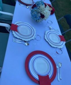 Creative Converting 50-Count Touch of Color Paper Dinner Napkins, Classic Red 7.5" x 4.25" Dinner Napkin 6 51 U0Hwq6mL