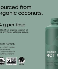 Sports Research Keto MCT Oil from Organic Coconuts - Fatty Acid Fuel for Body + Brain Triple Ingredient C8, C10, C12 MCTs Perfect in Coffee, Tea, & More Non-GMO Vegan Unflavored (32 Oz) 32 Fl Oz (Pack of 1) C8 + C10 + C12 23 51 UUItJWOL