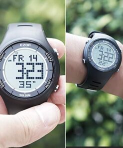 EZON Digital Sport Watch Ultra-Thin Outdoor Running Black Red Blue Watch L008 15 51 ZghHshoL