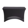 Iceberg iGear Stretch Fabric Table Cover, Fits 4' Table, Polyester/Spandex, Black, 24" W x 48" L 4'