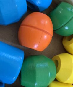 Melissa & Doug Primary Lacing Beads - Educational Toy With 30 Wooden Beads and 2 Laces - Beads For Toddlers, Fine Motor Skills Lacing Toys For Toddlers And Kids Ages 3+, 8inx8inx2in, Multi 27 51 zVA0xYL