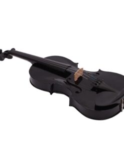 Teekland 4/4 Size Acoustic Violin for Beginner with Fiddle Case/Bow/Rosin (Black) Black 12 510FYMcqdkL