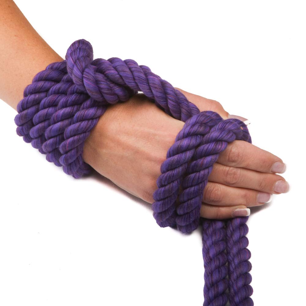 Ravenox Natural Twisted Cotton Rope | Made in The USA | Strong Triple-Strand Cordage for Sports, Décor, Pet Toys, Crafts, Macramé & Indoor Outdoor Use| by The Foot & Diameter (Multiple Color) Purple 1/2 Inch x 100 Feet 6 Ravenox Natural Twisted Cotton Rope | Made in The USA | Strong Triple-Strand Cordage for Sports, Décor, Pet Toys, Crafts, Macramé & Indoor Outdoor Use| by The Foot & Diameter (Multiple Color) Purple 1/2 Inch x 100 Feet - Image 6