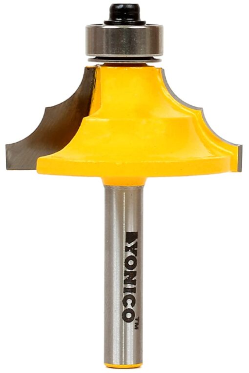 YONICO Router Bits Edge Forming Double Roundover 1/2-Inch 1/4-Inch Shank 13130q 3/8" Cutting Depth - 1/4" Shank