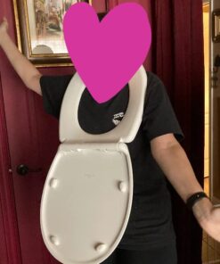 Soft Close Toilet Seat Round with Lid BR500-00 White, Comfortable, Durable, Sturdy, Stain-Resistant and Easy to Clean, Fits All Toilet Brands, Executive Series by Bath Royale Round Heavy-Duty 36 510McPeQT3L