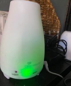 Diffuserlove Essential Oil Diffusers 200ML Remote Control Ultrasonic Mist Humidifiers BPA-Free Aromatherapy Diffuser with 7 Color Lights, Auto Shut-Off for Bedroom Office Kitchen White 42 510RMmnhQsL