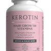 Kerotin Hair Growth Vitamins, Biotin Supplement, DHT Blocker, Collagen Stimulator, for Hair Loss Support, Nail & Skin Care, Includes Saw Palmetto, Vitamin D3 & More - 60 Pills (1 Month Supply) 60 Count (Pack of 1) Capsules 49 510RmcifAL 1
