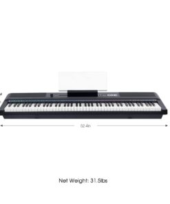 The ONE Portable Digital Piano, 88 Keys Piano Keyboard with Hammer Action Keys for Beginner/Professional, Full Size Weighted Keyboard with Music Stand, Teaching LED Lights & Piano App SP-TON1B 15 510VVI4tj1L