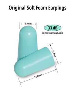 Mack's Original Soft Foam Earplugs, 50 Pair - 33dB Highest NRR, Comfortable Ear Plugs for Sleeping, Snoring, Work, Travel & Loud Events | Made in USA 16 510Y0pAgxZL