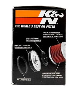 K&N Motorcycle Oil Filter: High Performance, Premium, Designed to be used with Synthetic or Conventional Oils: Fits Select Polaris Side-by-Side and ATV Models, KN-198 BLACK 18 510ahUyTCL