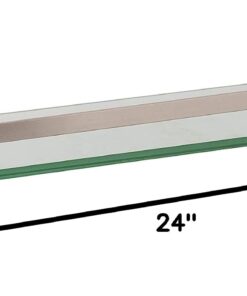 Organize It All Wall Mounting Glass Shelf with Nickle Finish and Rail 30 510dsOV94lL