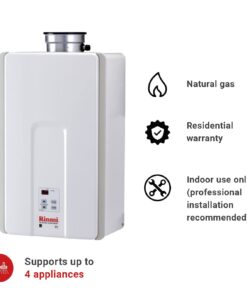 Alternative view of Rinnai V65iN Tankless Hot Water Heater, 6.5 GPM, Natural Gas, Indoor Installation