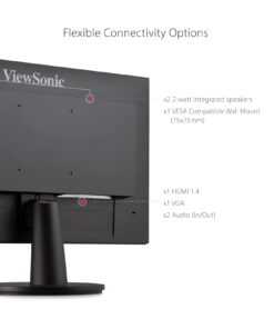 ViewSonic VS2247-MH 22 Inch 1080p Monitor with 75Hz, Adaptive Sync, Thin Bezels, Eye Care, HDMI, VGA Inputs for Home and Office, Black 22-Inch Thin-Bezels 13 510oO7GJ8L