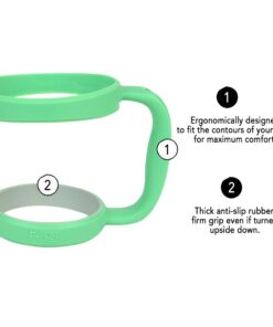 Alternative view of F-32 Handle - 19 COLORS - 30oz Size - Compatible with 30 oz YETI and 30 oz. OZARK TRAIL Tumbler Travel Mug (30OZ, SEAFOAM GREEN) 30ozSeafoam Green / Groovy Green 30.0 ounces