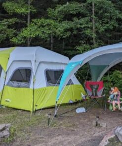 CORE 12 Person Instant Cabin Tent | 3 Room Huge Tent for Family with Storage Pockets for Camping Accessories | Portable Large Pop Up Tent for 2 Minute Camp Setup Green 41 5110fGXuTpL