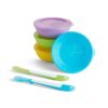 Munchkin® Love-a-Bowls™ 10 Piece Baby Feeding Set, Includes Bowls with Lids and Spoons, Multicolor 38 5110sO1ZZfL