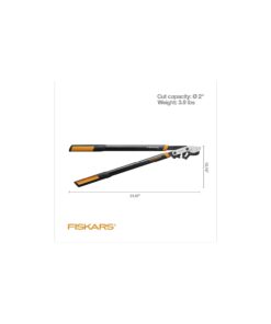 Fiskars 32" PowerGear2 Steel Blade Garden Bypass Lopper and Tree Trimmer - Sharp Precision-Ground Steel Blade Tree Cutter Blade for Branches up to 2" Diameter 32 in 24 511BeKiCUwL