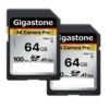 Gigastone 64GB 2-Pack SD Card V30 SDXC Memory Card High Speed 4K Ultra HD UHD Video Compatible with Canon Nikon Sony Pentax Kodak Olympus Panasonic Digital Camera, with 2 Mini Cases 4K Camera Pro 64GB 2-Pack 49 511CxJkC59L