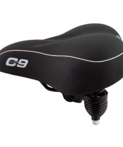 Sunlite Cloud-9 Bicycle Suspension Cruiser Saddle, Cruiser Gel, Tri-color Black 10.5" x 10.5" 22 511IVD6L