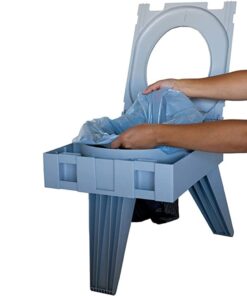 Cleanwaste GO Anywhere Portable Folding Toilet - Plus Bonus Original Wag Bag Kit - Camping, Travel, Medical, Emergency Seat Only 22 511NF3KmczL