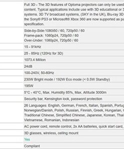 Optoma HD27 3200 Lumens 1080p Home Theater Projector 35 511ODuBMTaL