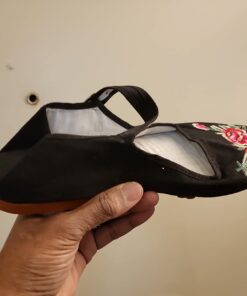 Shoes 18 Womens Cotton China Doll Mary Jane Shoes Ballerina Ballet Flats Shoes 10 118 Burgundy Micro 5 511UUai7TKL