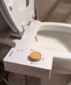 TUSHY Basic 2.0 Bidet Toilet Seat Attachment | A Non-Electric Self Cleaning Water Sprayer w/Adjustable Water Pressure Nozzle, Angle Control & Easy Home Installation (White/Bamboo) White/Bamboo 40 511WUfnmWgL