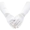 Satin Long Child Size Girls Formal Gloves (4 - 7, White) 33 511YFjUfnCL