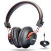 Avantree Audition - Bluetooth Over-Ear Headphones with Long-Lasting Durable Build, Built-in Mic, 40h Battery Life and Wireless or Wired Modes for Phone, PC & Laptop Black, Red 11 511ZIXTq3L