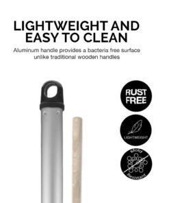 NEIKO 60166A Toilet Plunger with Patented All-Angle Design, Heavy-Duty Toilet Bowl Plunger with Aluminum Handle, Bathroom Necessity , Black, 1-Pack 1 Piece 30 511gZmsj0xL