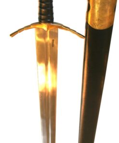 Medieval Warrior The Mercenary Sword Full Tang Tempered Hand Forged Blade with Leather Scabbard 32 511hKX0IkwL