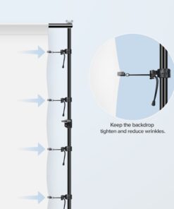 Julius Studio 6 x 9 ft. (72 x 108 inch) Pure White Backdrop Screen, 100% Pure Seamless Background, High Density 150 GSM Fabric with Elastic String Clips for Photo Video Streaming Studio, JSAG103 25 511hy69dD0L