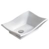 Bathroom White Ceramic Porcelain Vessel Vanity Sink 7459 +FREE Pop Up Drain White -7459 5 511iLBWIhNL