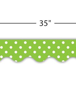 Teacher Created Resources Mini Polka Dots Border Trim, Lime (4669) 13 511k6TYzSDS
