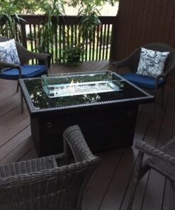 Outland Living 401 Series - 44-Inch Outdoor Propane Gas Fire Table, Espresso Brown/Rectangle 40 511luvqluNL