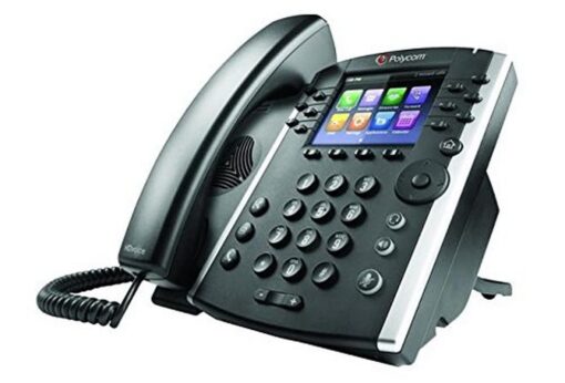 Plantronics Poly - VVX 411 12-Line VOIP Business Phone (Polycom) - Desk Phone with Handset - POE - Power Supply Not Included - 3.5' Color Display