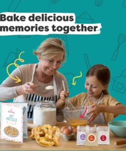 Pretzel Making Kit - Real Cooking Set for Kids Ages 5-12+ with Recipe and Ingredients - Kids Baking Set for Girls & Boys - Great Gift for Family Bonding Baketivity Kit Pretzel 15 511pNy716KL