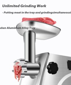 Sunmile SM-G33 Electric Meat Grinder - 1HP 800W Max Power - ETL Stainless Steel Meat Grinder Mincer Sausage Stuffer, Stainless Steel Blade and Plates and 1 Sausage Maker 28 511pUvYbKBL