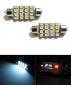 iJDMTOY 16-SMD 1.60" 39mm 6418 C5W LED License Plate Light Bulbs, Xenon White 28 511ru2B7WaL