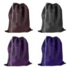 HugeSaving 4 PCS Travel Shoe Bags, Nylon Waterproof Drawstring Shoes Bag Multicolor Shoe Storage Bags for Carrying